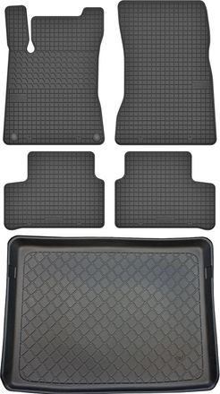 OEM Juego De Alfombrillas De Goma Para Coche Y Maletero Para Furgoneta Mercedes Clase B W247 A Partir De Enero De 2019