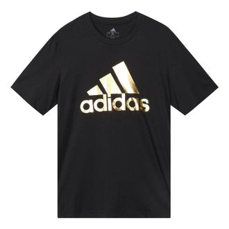 adidas 8-Bit Foil Grfx Printed Short Sleeve TEE Men Black FN1735