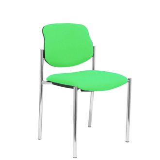 Piqueras y Crespo Piqueras Y Crespo - Villalgordo Silla Confidente De 4 Patas Y Estructrua Cromada Tejido Bali Color Pistacho