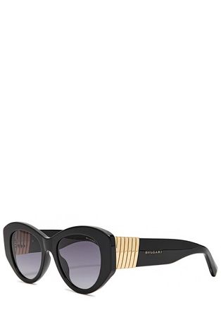 Miu Miu Narrow Cat-eye Sunglasses - Black - One Size