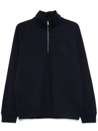C.P. Company polo-collar sweatshirt - men - Cotton - M - Blue