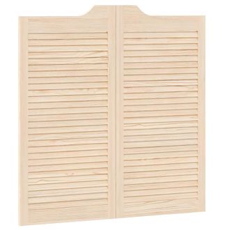 vidaXL Puertas Batientes 100 X 50 Cm Madera De Pino Maciza Natural Vidaxl