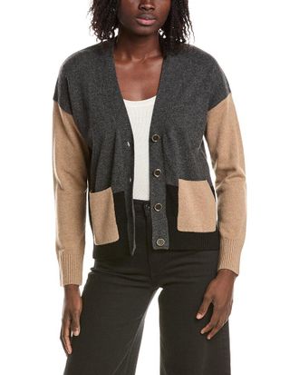 Isla Beatrice Colorblock Cashmere Cardigan