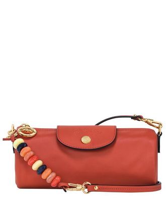 Longchamp Umh&auml;ngetasche aus Leder mit Perlen Le Pliage Xtra S, Frau, Orange, TU