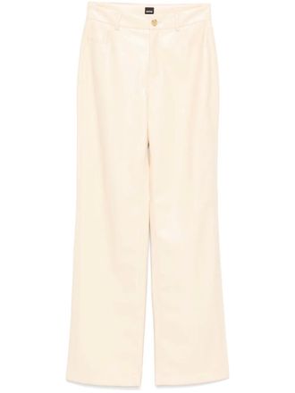 BOSS faux-leather trousers - Neutrals
