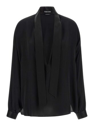 Tom Ford Lavallire Neck Blouse