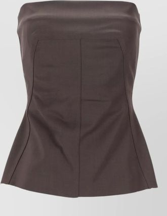 Rick Owens strapless bustier top fitted silhouette panels