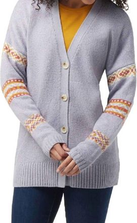 Smartwool Womens Cozy Lodge Merino Wool Boyfriend Cardigan In Purple Eclipse Heather
