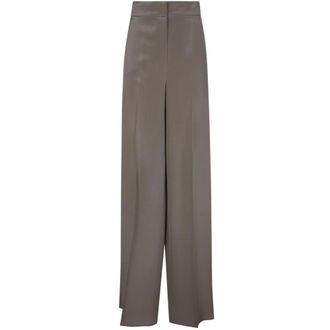 Max Mara Dames, Broeken, Bruin, Maat: XS Satijn