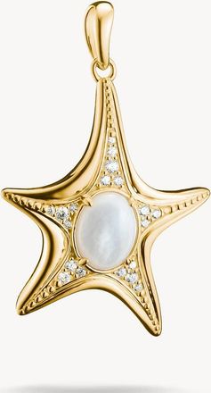 Thomas Sabo pendente a stella marina con madreperla in oro giallo, bianco