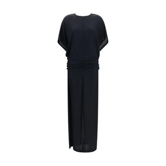 The Row Black Viscose Casual Womens Dress