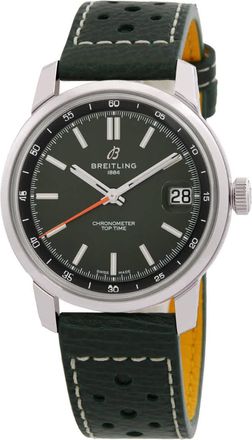 Breitling Top Time B31 Hand Wind Chronometer Green Dial Mens Watch AB3113171L1X1