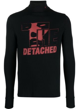 Raf Simons graphic-print high neck sweater - Black