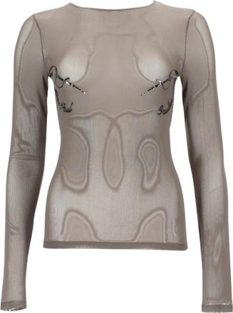 Jean Paul Gaultier Long Sleeve Tops - Dames - Longsleeves - Grijs - XS - Tops