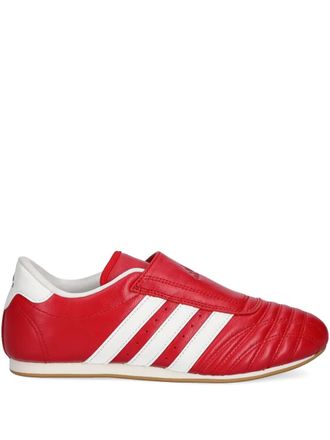 adidas Taekwondo quilted-panel low-top sneakers - unisex - Calf Leather/Fabric/Rubber - 5.5 - Red