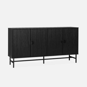 Sweeek Aparador Con Efecto Madera De 4 Puertas, 157.5cm