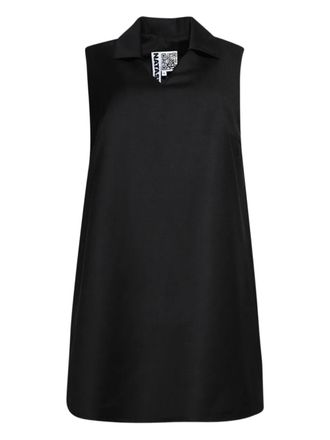 Natasha Zinko sleeveless collared dress - women - Wool - S - Black