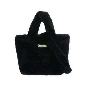 Herno Borsa Effetto Visone Touch di Velluto - - Bags - Donna - Nero - ONE SIZE