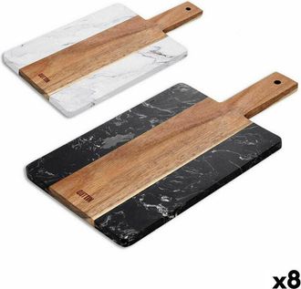 Quttin Tagliere Quttin Marmo Acacia Con manico 38 x 18 cm (8 Unit&agrave;)