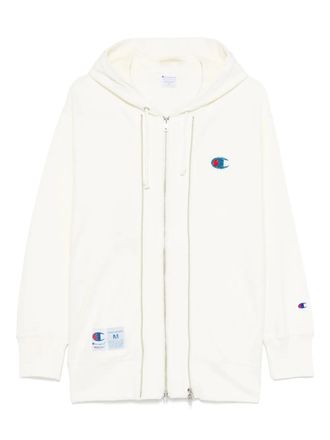 Undercover x Champion logo-patch hoodie - White