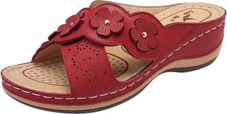 Generic Black Strappy Sandals For Women,Arch Support Wedge Flip Flops,Summer Comfortable Dressy Casual Beach Sandal Slippers Vintage Wide Width Boho Non-Slip 