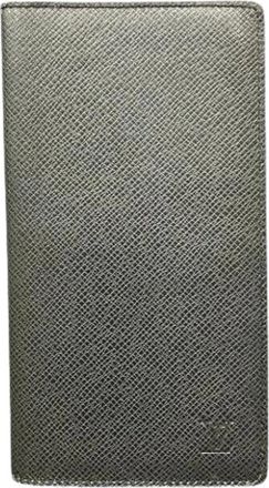 Louis Vuitton Pre-owned Wallets, male, Gray, Size: ONE SIZE Pre-owned Taiga Long Wallet (bi-fold)