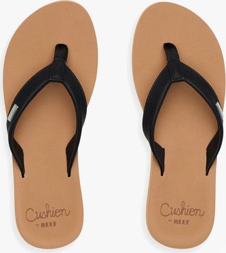 Reef Womens Reef BAJA SANDS Womens Toe-Post Sandals Black/Tan - Size: 7