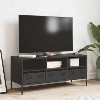 Berkfield Home TV Cabinet Black 101.5x39x43.5 cm Cold-rolled Steel