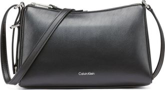 Calvin Klein Mandy Top Zip Crossbody, Black/Silver, One size