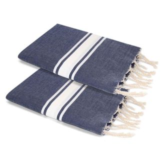 Febronie Juego de 2 foutas algod&oacute;n 100x200 gris perla