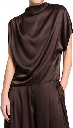 TWP Wish You Would Stretch Silk Top in Delicioso at Nordstrom, Size X-Small