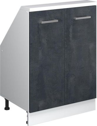 Vicco Armario Para Techo Inclinado Rion, Hormig&oacute;n Negro/blanco, Con 2 Puertas, Vicco