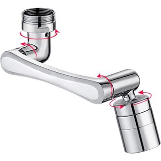 OEM Aireador De Grifo 2 En 1, Protector Antisalpicaduras Universal, Grifo De Ba&ntilde;o Giratorio De 1440&deg;, 2 Modos De Rotaci&oacute;n Ajustables Para Grifo De Cocina,