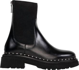 Homers Womens Siena Leather Boots In Sierra Black