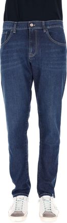 Pantaloni Torino Dark Wash Breakbeat Cotton-Silk Jeans