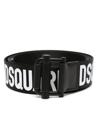 Dsquared2 Riem met print - Zwart
