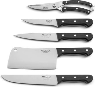 Sabatier Trompette Juego de 5 cuchillos de cocina Negro