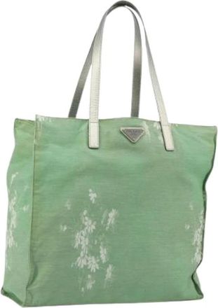 Prada Pre-owned Vintage Tote Bag - Dames - Vintage Shopper - Groen - ONE Size - Leer - Vintage