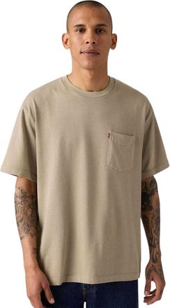 Levi's Klassiek T-shirt met zak voor heren, zware kwaliteit (Khaki)