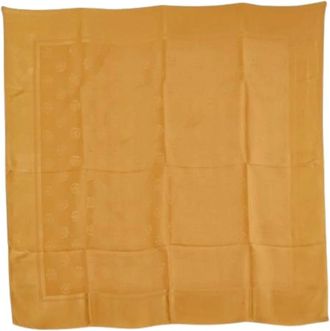 Chanel Pre-owned Scarves, female, Brown, Size: ONE SIZE Pre-owned Silk Scarf