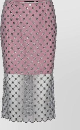 Rotate sequin floral midi skirt