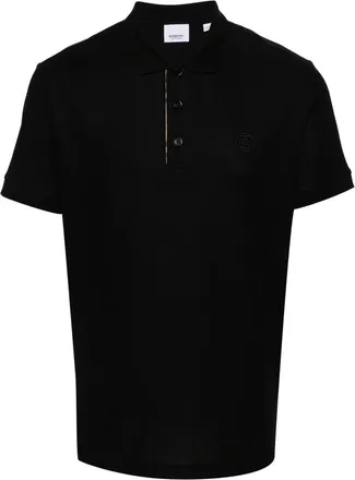 Burberry Cirkel TB Logo Polo in Zwart - Heren - Polos - Zwart - XS - Leer - Tops