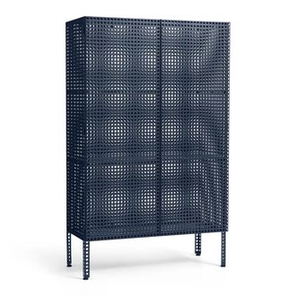 HAY Perforated Cabinet L, steel blue