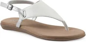 White Mountain Lifted Slingback Sandal in White /Tumbled at Nordstrom Rack, Size 9.5