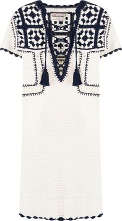 Zadig&Voltaire Imany tasselled crochet organic cotton minidress - women - Organic Cotton - S - White