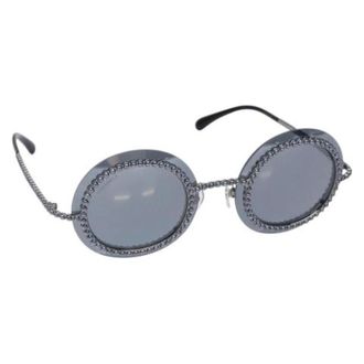 Chanel Pre-owned Plastic sunglasses - Dames - Pre-owned - Zwart - Maat: ONE Size