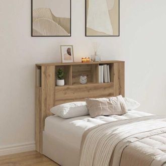 vidaXL Headboard Cabinet Artisan Oak 120x19x104.5 cm Engineered Wood Vidaxl