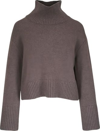 Lisa Yang Maglione crop a collo alto - Marrone