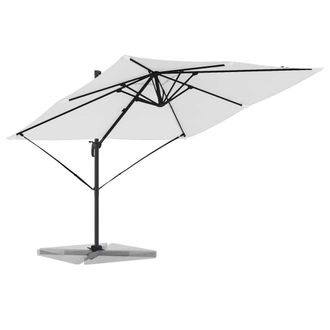 Berkfield Home Modern Cantilever Roma Parasol Sand 286x285x265 cm Aluminium in Beige | Size: 286 x 285 x 265 cm