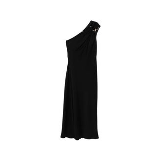 Max Mara Mseentrata One-Shoulder Jurk - Dames - Feestkleedjes - Zwart - M - Polyester - Kleedjes
